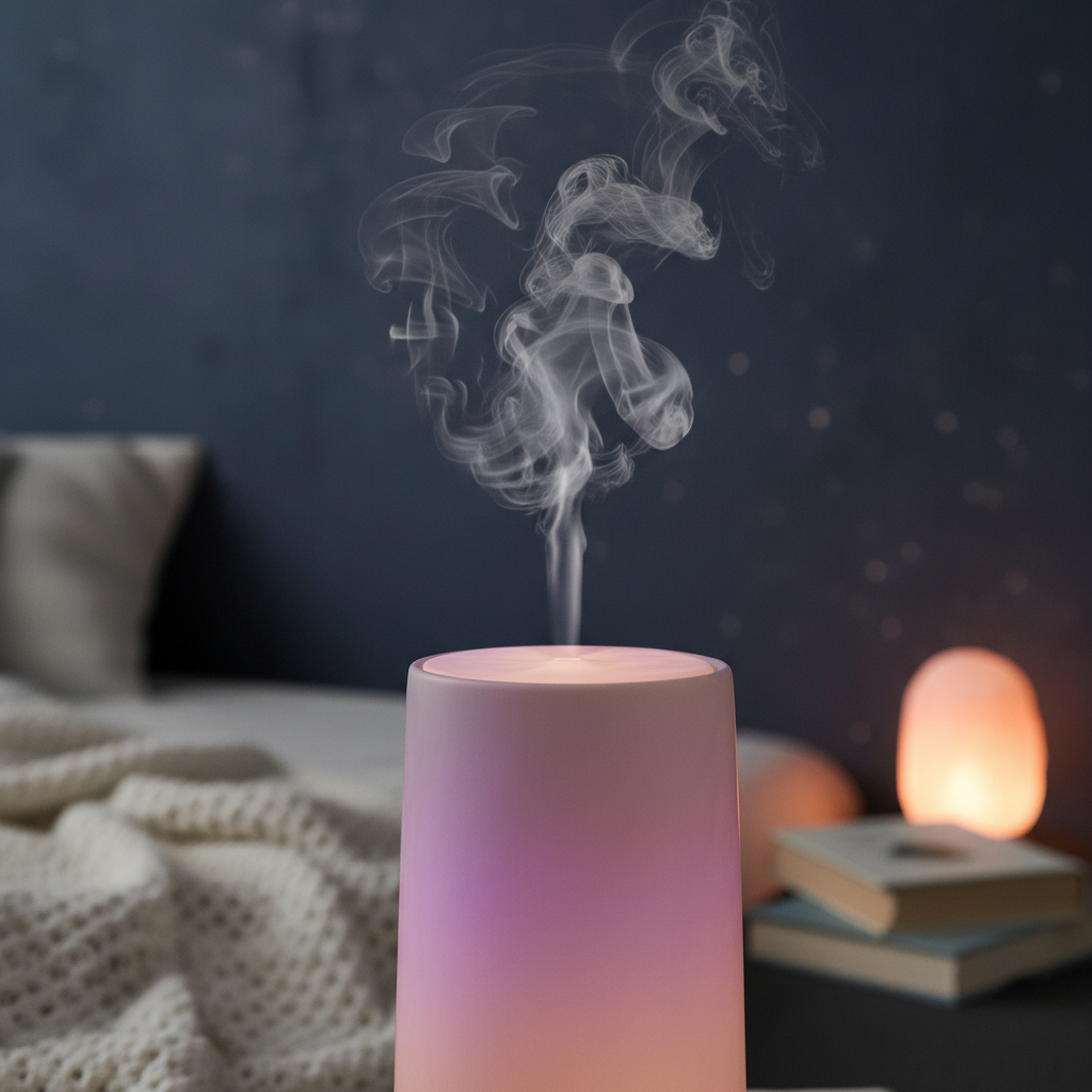 Diffuseur avec vapeur dans chambre cosy
